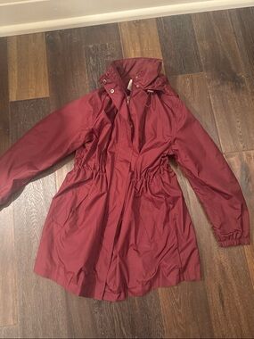 Water resistant maroon jacket